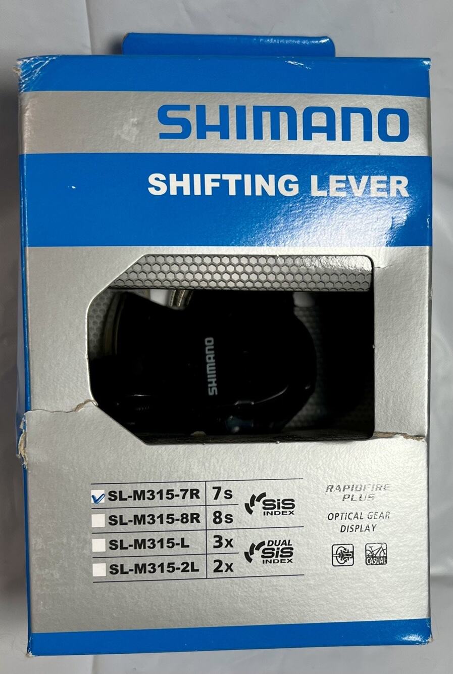 New Genuine SHIMANO SL M315 7R SHIFTING LEVER 7 speed. SIS Index.